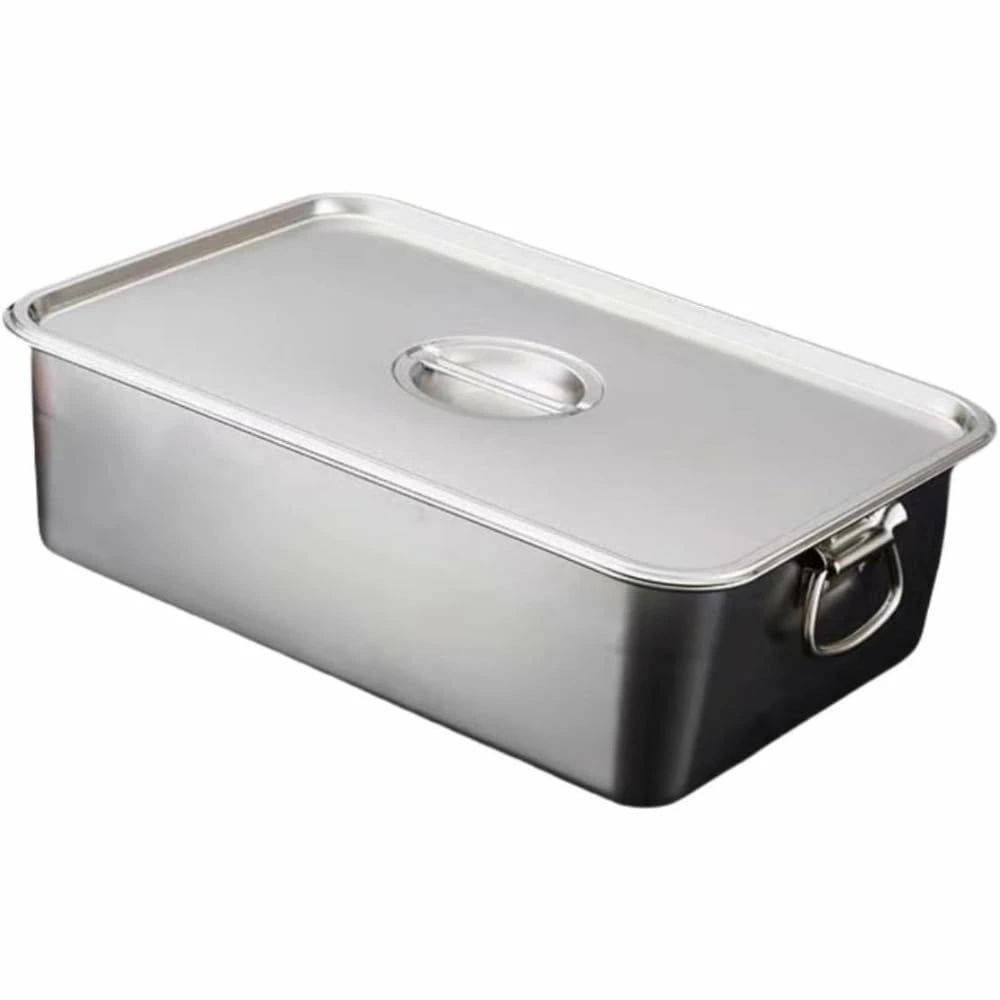 バット 料理 バット ステンレス 大容量 トレー 取っ手付き 長方形 揚げ物 耐熱 四角い皿 オーブン対応 深型 天ぷらトレー 油切り網 油きり 油揚げ 揚げ物用 調理用 錆びにくい キッチン用品 (50*35*10cm) [並行輸入品]｜Shibuya Sky
