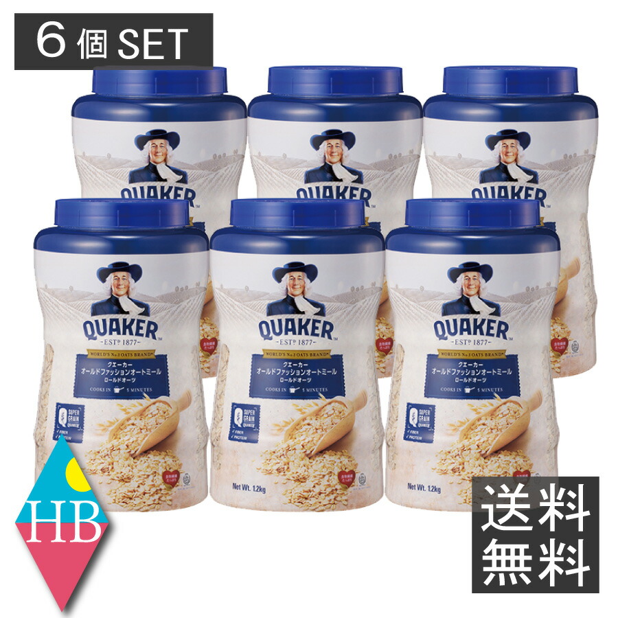 クエーカー　オールドファッション　オートミール　1200g(1.2kg)　×6個　送料無料