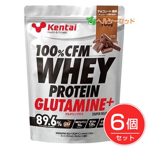 ケンタイ 100％CFM ホエイプロテイン グルタミンプラス チョコレート風味 700g×6個セット - 健康体力研究所 [kentai]
