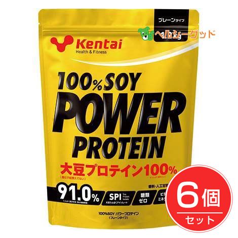 ケンタイ 100％ソイパワープロテイン プレーンタイプ 1.2kg×6個セット - 健康体力研究所 [kentai/大豆プロテイン]