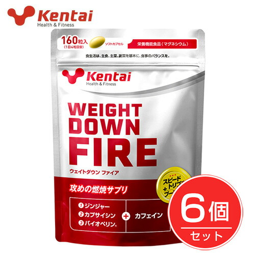ケンタイ ウエイトダウン ファイア 670mg×160粒×6個セット - 健康体力研究所 [kentai/減量] 10,692円