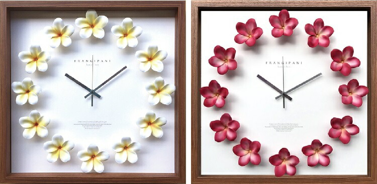 人気沸騰即納 ハワイアン 雑貨 プルメリア フラワークロック 花時計 おしゃれ フラワークロック インテリア 家具 クロック 送料無料 プルメリアクロック 大型サイズ W42 5cm H42 5cm ハワイアン雑貨 花時計 フラワークロック フラワー クロック 掛け時計 プルメリア