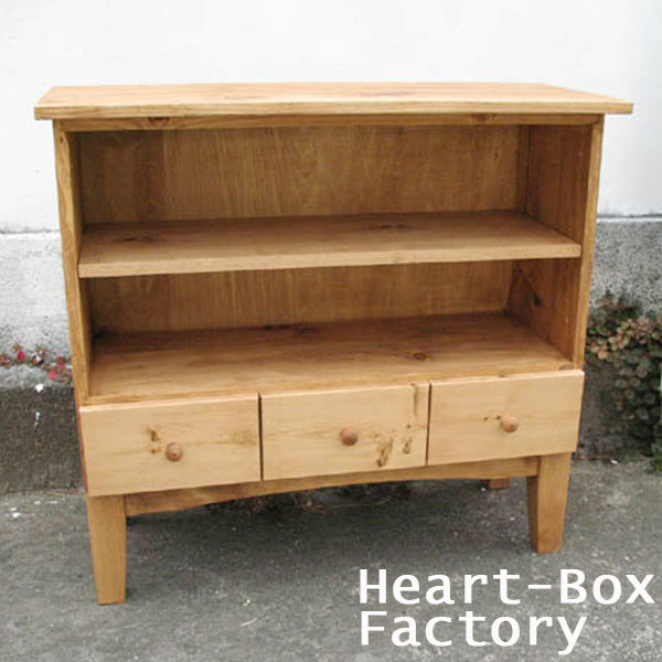 Heart Box Low Cabinet Open Type Wooden Pine Rakuten Global Market