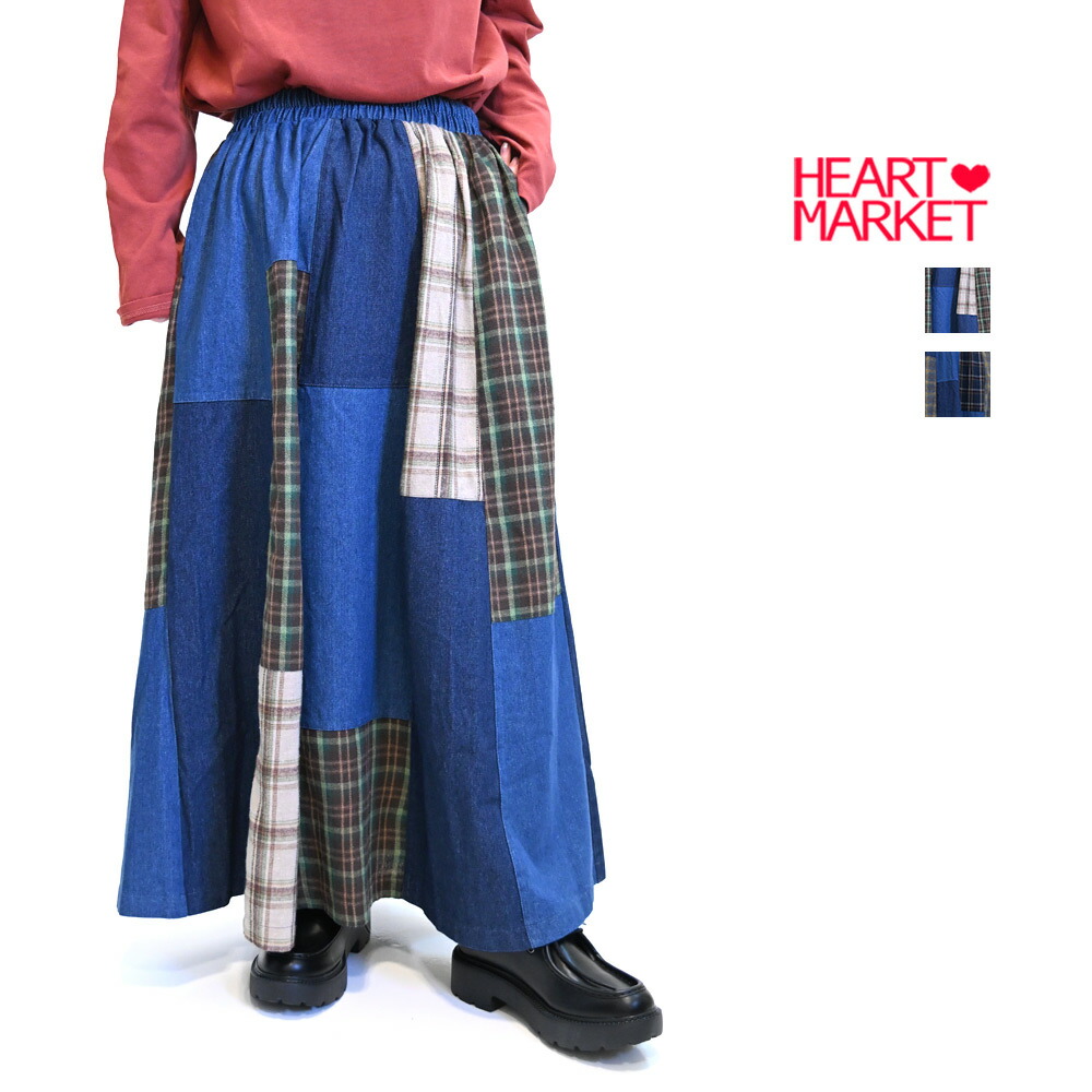 楽天市場】オリジナル パッチワーク風スカート（デニム）19 : 竹原