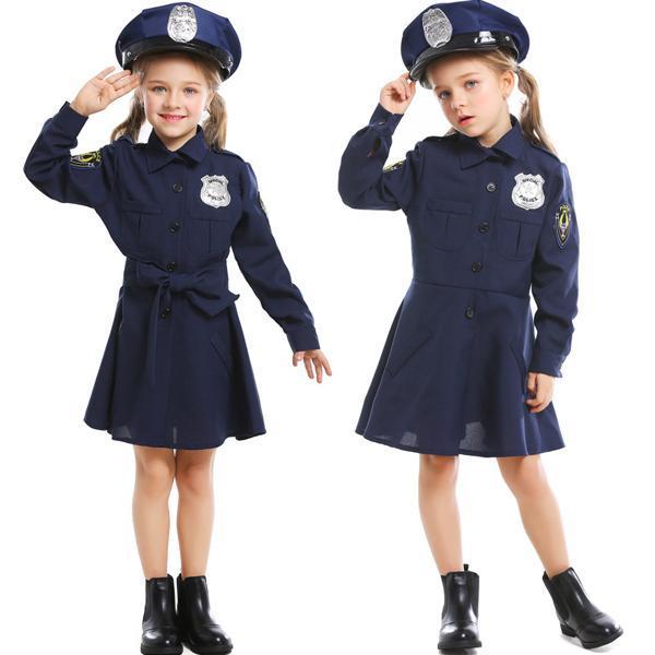 ポリス 警察 女の子 ハロウィン コスプレ衣装 警官 子供 キッズ 3点セット お巡りさん ハロウィン衣装 コスチューム 変装 余興 おもしろ 文化祭 園祭 変装グッズ