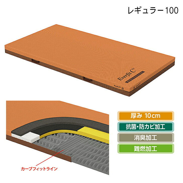 【メーカー直送品】 マットレス 介護 ベッド 寝具 パラマウントベッド エバーフィットC3マットレス［通気タイプ］レギュラー 100cm幅／KE-617TQ【返品不可】｜介護用品専門店ハートケア