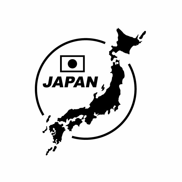 カッティングステッカー JAPAN05（日本国）特大Xサイズ 2枚組 幅約33cm×高約38cm 日本地図 ハンドメイドステッカー