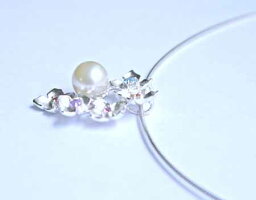 南洋真珠・フラワー ペンダント 9.5mm オメガチエーン付き SV925 ネックレス レディースジュエリー アクセサリー 花型 フラワーモチーフ フラワーペンダント 南洋真珠 ガーネット ブルートパーズ シトリン アメシスト レディース 女性用 母の日 誕生日 プレゼント ギフト
