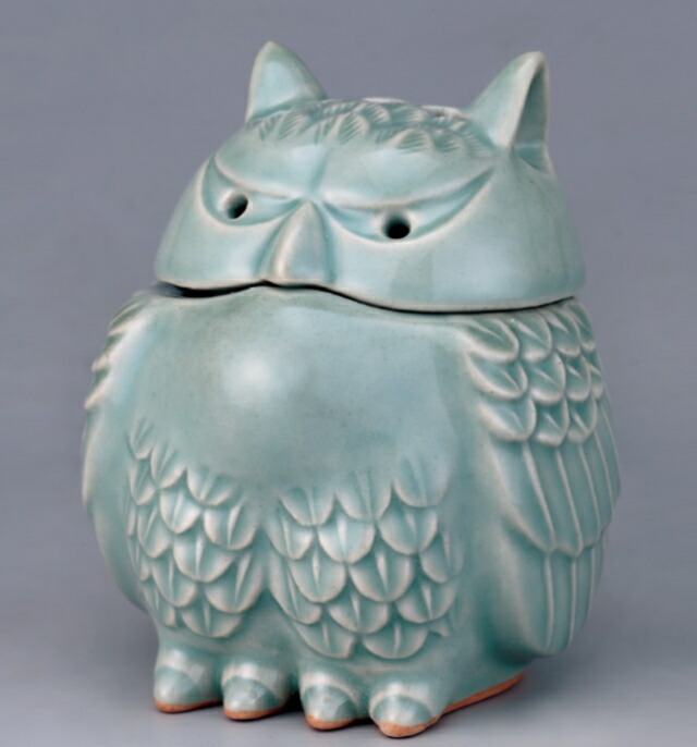 楽天市場】高麗青磁 福籠香炉[ふくろう 磁器 香炉 青磁 焼き物 縁起物