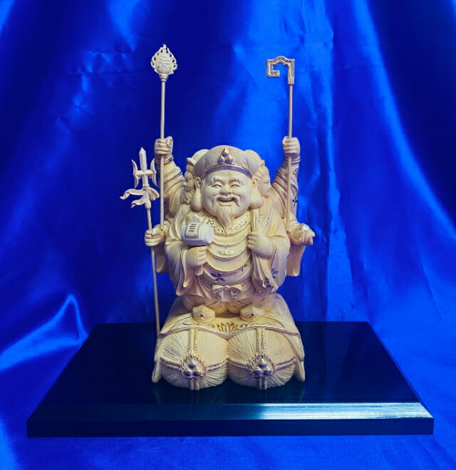 楽天市場】【すぐに使える10％OFFクーポン】三面大黒天 天然檜 金彩