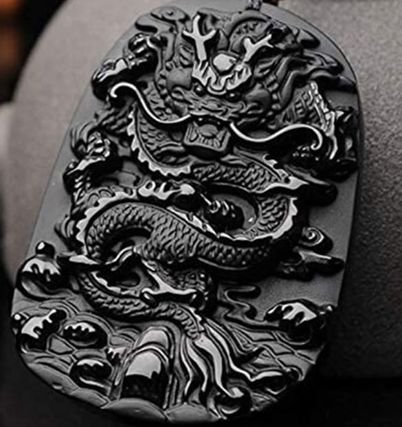 黒曜石 龍神ペンダント ネックレス ペンダント メンズジュエリー アクセサリー 龍神 開運 風水 龍 富 福 聖獣 崇拝 幸運 守護 厄払い 男性用 紳士用 メンズ 誕生日 プレゼント ギフト 贈り物 幸運グッズ 開運グッズ おすすめ 通販 人気｜ハートドロップ