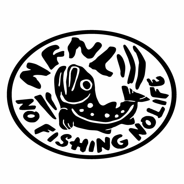 NFNL（ノーフィッシングノーライフ） Ver.024 カッティングステッカー 大判Lサイズ 2枚組 幅約27cm×高約20.5cm NO FISHING NO LIFE ハンドメイド 釣り ステッカー