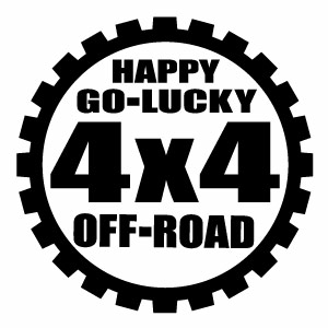 4X4 OFF-ROAD HGL054 カッティングステッカー 大盤Lサイズ 2枚組 幅約25cm×高約25cm ハンドメイド デカール