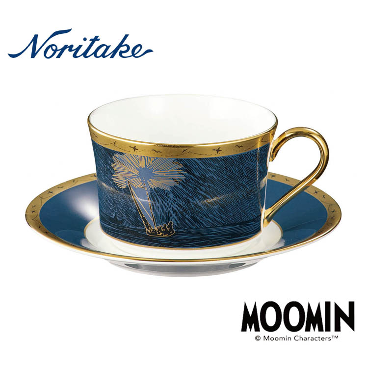 【在庫あり】Noritake ノリタケ　ムーミンコレクション　「ムーミンパパ海へいく」シリーズ　カップ＆ソーサ―セット【内祝い】【お返し】【お祝い】【ギフト】【贈り物】【プレゼント】【ご挨拶】【快気祝い】【記念日】【誕生日】【ご出産】【結婚】【引越】【法事】