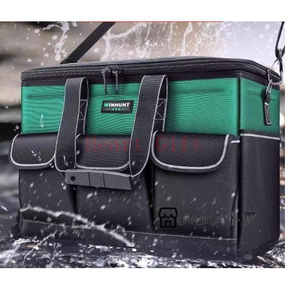 【12日限定10％OFFクーポン】ツールボックス工具箱収納バッグマルチポケット布製汎用性持ち運びやすい小物収納多用途ポケットバッグ底補強ル防水耐久耐摩耗大容量