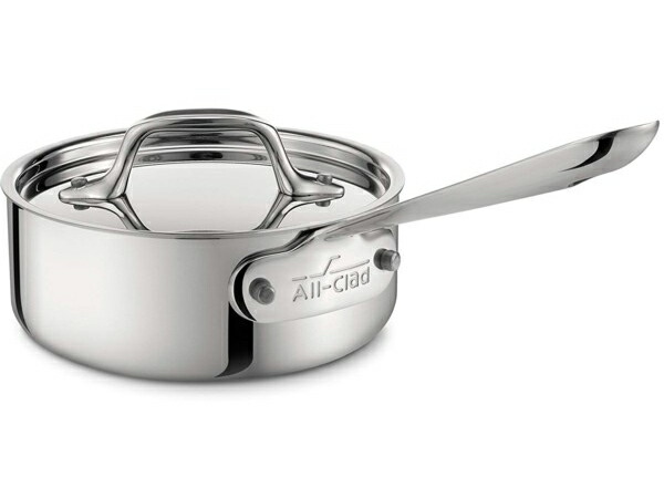 アメリカ製高級鍋 All-Clad 4QT片手鍋 ステンレス（蓋あり） アメリカ製高級鍋 All-Clad 4QT片手鍋 ステンレス（蓋あり