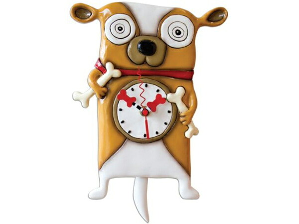 Allen Designs アレン・デザイン　骨を持った犬の振り子時計　Roofus Dog Clock Michelle Allenデザイン