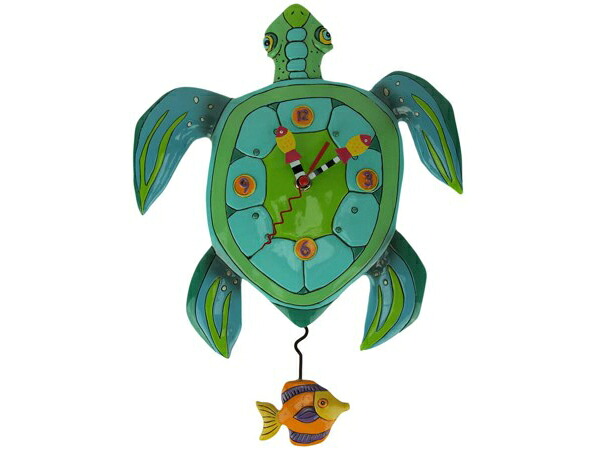 Allen Designs アレン・デザイン ウミガメの振り子時計 Sup Dude? Whimsical Turtle Michelle Allenデザイン