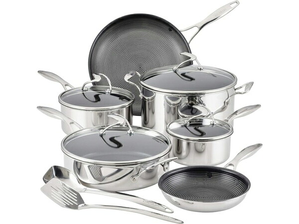 Circulon サーキュロン　ノンスティック・クックウェアー8点セット　（ステンレス） 30012 [IH対応]　SteelShield Tri-Ply Cladシリーズ　MEYER マイヤー