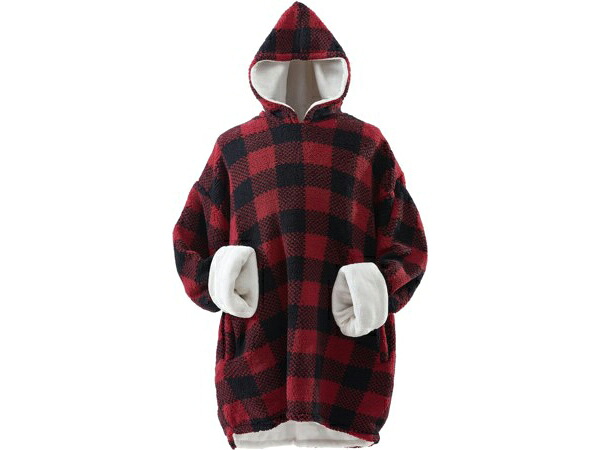Coleman コールマン　シェルパ　大き目サイズのフーディー・ブランケット　（レッド）　ポンチョ　Cathay Home｜輸入セレクトショップハートランド