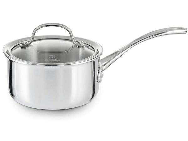 楽天市場】カルファロン ステンレス ソースパン フタ付 片手鍋 1.4L