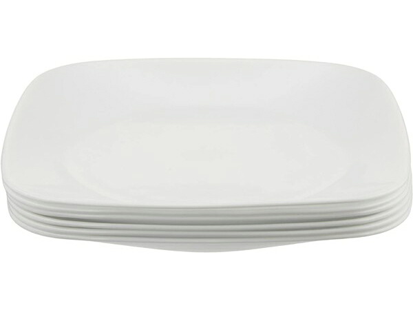 Corelle コレール　ランチプレート6枚セット　Pure White　23cm四角いお皿 14,186円