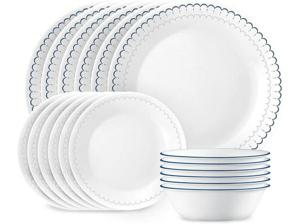 Corelle コレール ディナーウェアー18点書き割り Caspian