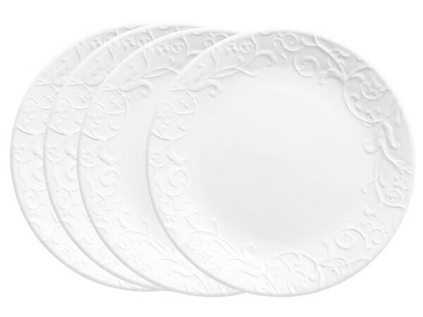 Corelle コレール エン元締め製作晩ご飯一皿4枚仕掛ける Embossed Bella Faenza 21.5糎中皿