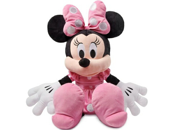 Disney ミニーマウス ぬいぐるみ L大きさ  （サクラ色） ウォルトディズニーの文字記号あやつり人形 Minnie Mouse ウォルトディズニー置き目品