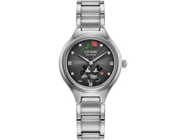 Citizen Eco-Drive アルゼンチンタンゴを踊るパディ＆ミニー お上さん用ウォッチ （薄墨色） 活動写真「ギャロッピン・ガウチョ」 シチズンvsディズニー・コラボ外国で制限事項逆インポート青写真 Disney