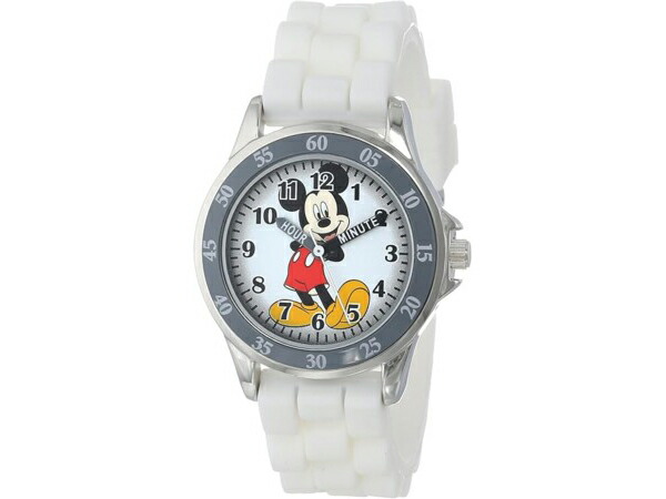 Disney ディズニー 子供用腕時計 グレー ミッキー マウス ホワイト
