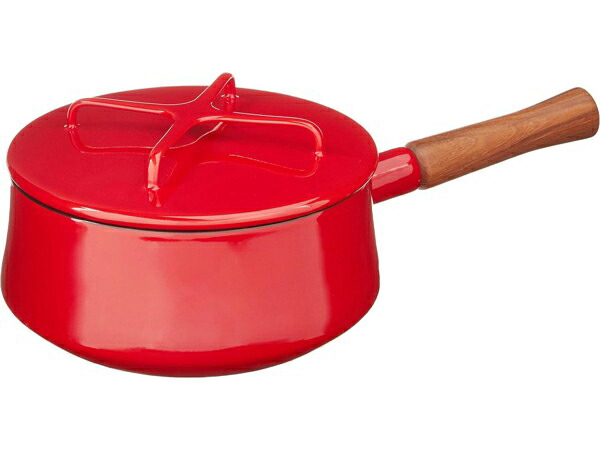 Dansk ダンスク コベンスタイル 18珊出どころ食パン 1.9リッター片手鍋 （赤いこと） 琺瑯 ホーロー エナメル工業 2QT