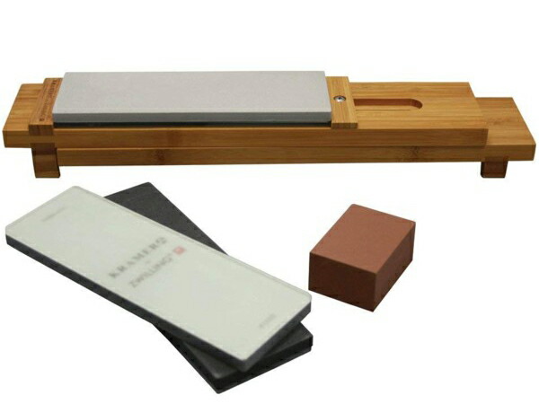 Zwilling ツヴィリング Bob Kramer 剃刀砥書き割り （剃刀砥3類概念・洗浄剤・剃刀砥台） シリング・クレーマー氏産みだす