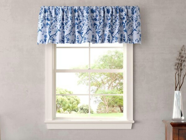 Laura Ashley ローラ アシュレイ　ウインドウ・トリートメント　バランス （シャーロットブルー）　218×38cm　窓飾りカーテン