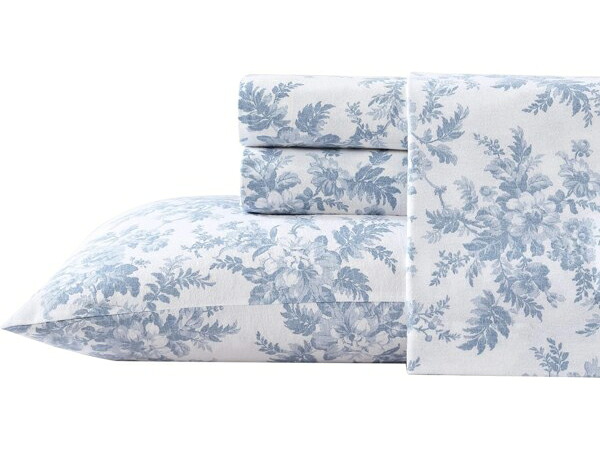 【標準尺度】 Laura Ashley ローラ アシュレイ Vanessa 敷き布・書き割り （青碧） 滑っこい敷き布1枚＆ボックス席敷き布１枚＆枕取りまかなう1枚 寝具