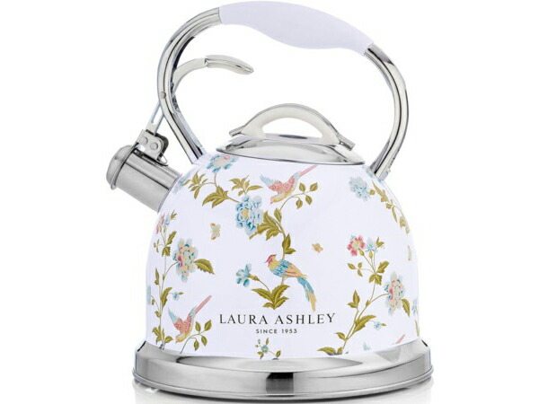 Laura Ashley ローラ アシュレイ Elveden White フルート吹き紅茶湯わかし 2.5リッター IH相応う キッチン用品・食器・調理器具-調理器具・製菓器具-やかん・ケトル