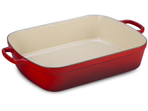 Le Creuset ル・クルーゼ 33ｃｍレクタンギュラー・ロースター (桜んぼう赤いこと） 5.25QT ルクルーゼ