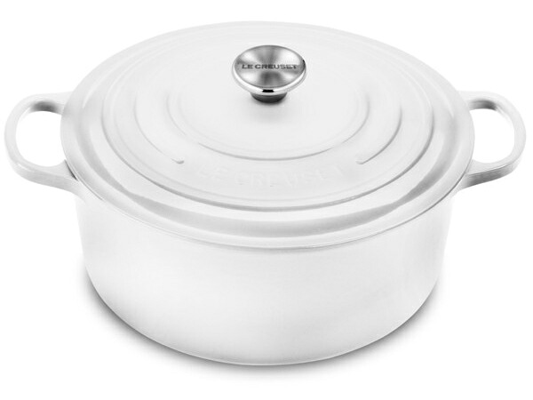 Le Creuset ル・クルーゼ  30珊 ココット・ロンド (白いこと） 9QT ルクルーゼ