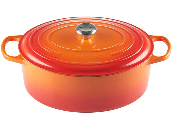Le Creuset ル・クルーゼ  35糎 ココット・オーバル (オレンジ色） 9.5QT ルクルーゼ