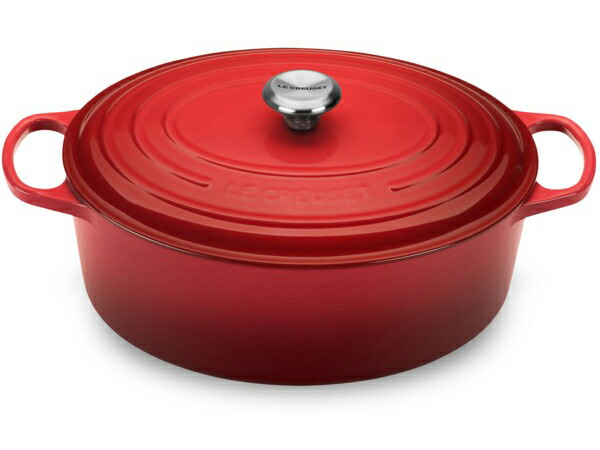 Le Creuset ル・クルーゼ  35糎 ココット・オーバル (桜んぼう赤いこと） 9.5QT ルクルーゼ