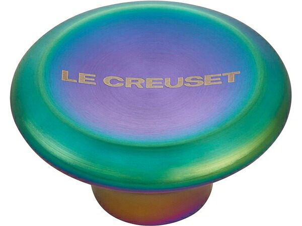 Le Creuset ル・クルーゼ　 玉虫色ステンレススチール・ノブ（中）　Signatureモデル鍋用ステンレスツマミ