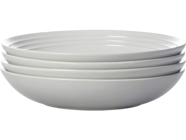 Le Creuset ル・クルーゼ 22糎パスタ・どんぶり鉢4個仕掛ける （白いこと） 8.5inch