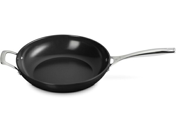 Le Creuset ル・クルーゼ 30珊セラミック・ノンスティック・ディープフライパン かばい立て手持ち部分付き添い人深型 (黒いこと） 12inch Essential Nonstick続きもの