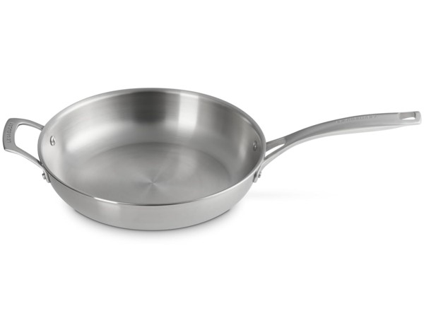 Le Creuset ル・クルーゼ　28cm Essential フライパン 補助ハンドル付き　(艶消しステンレス） 11inch