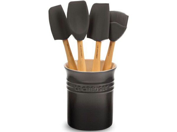 Le Creuset ル・クルーゼ クラフト・シリコン・ユーテンシル5点仕かける （牡蛎薄墨色） ルクルーゼ