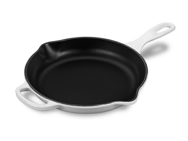 Le Creuset ル・クルーゼ  23珊 かばい立て手持ち部分付フライパン （白いこと） 9inch ルクルーゼ