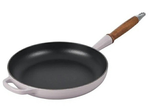 Le Creuset ル・クルーゼ  26糎 木製手持ち部分・フライパン （サクラ色シャロット） 10.25inch ルクルーゼ