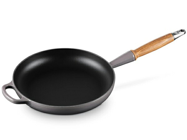 Le Creuset ル・クルーゼ  26珊 木製手持ち部分・フライパン （牡蛎薄墨色） 10.25inch ルクルーゼ