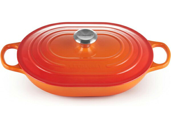 Le Creuset ル・クルーゼ　 オーバル・キャセロール　3.5リットル楕円系両手鍋　(オレンジ）　3.75QT