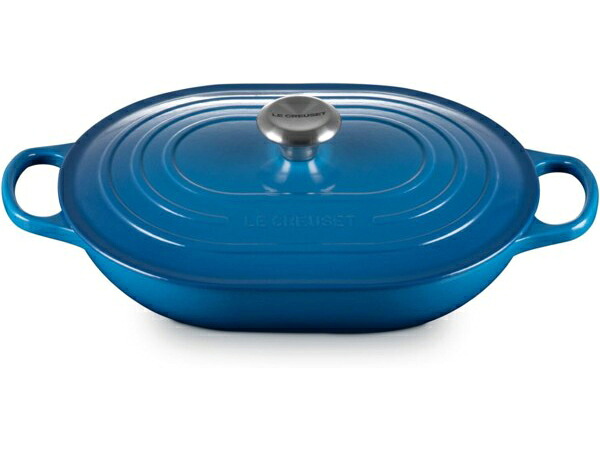 Le Creuset ル・クルーゼ　 オーバル・キャセロール　3.5リットル楕円系両手鍋　(マルセイユブルー）　3.75QT
